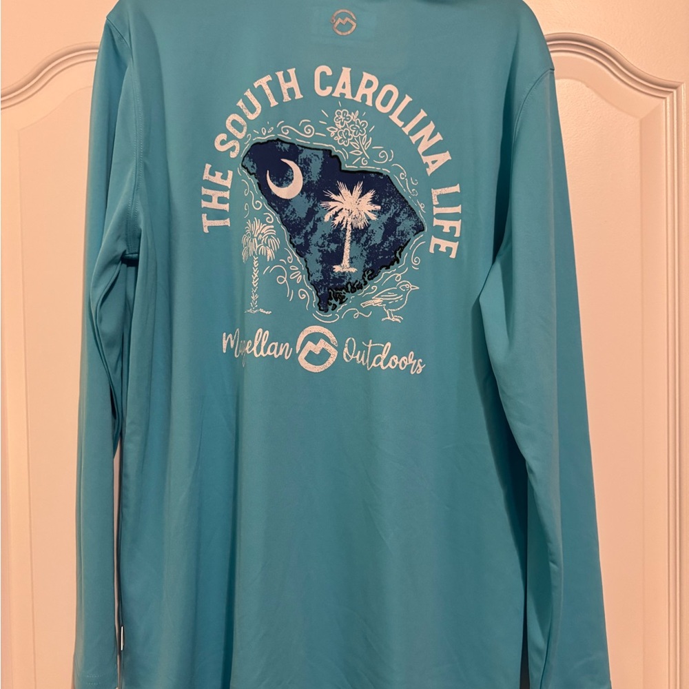 Magellan Outdoors Turquoise Boyfriend Fit Shirt XL